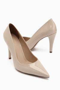 Nancy Women's Ecru Patent Leather Stiletto Heels