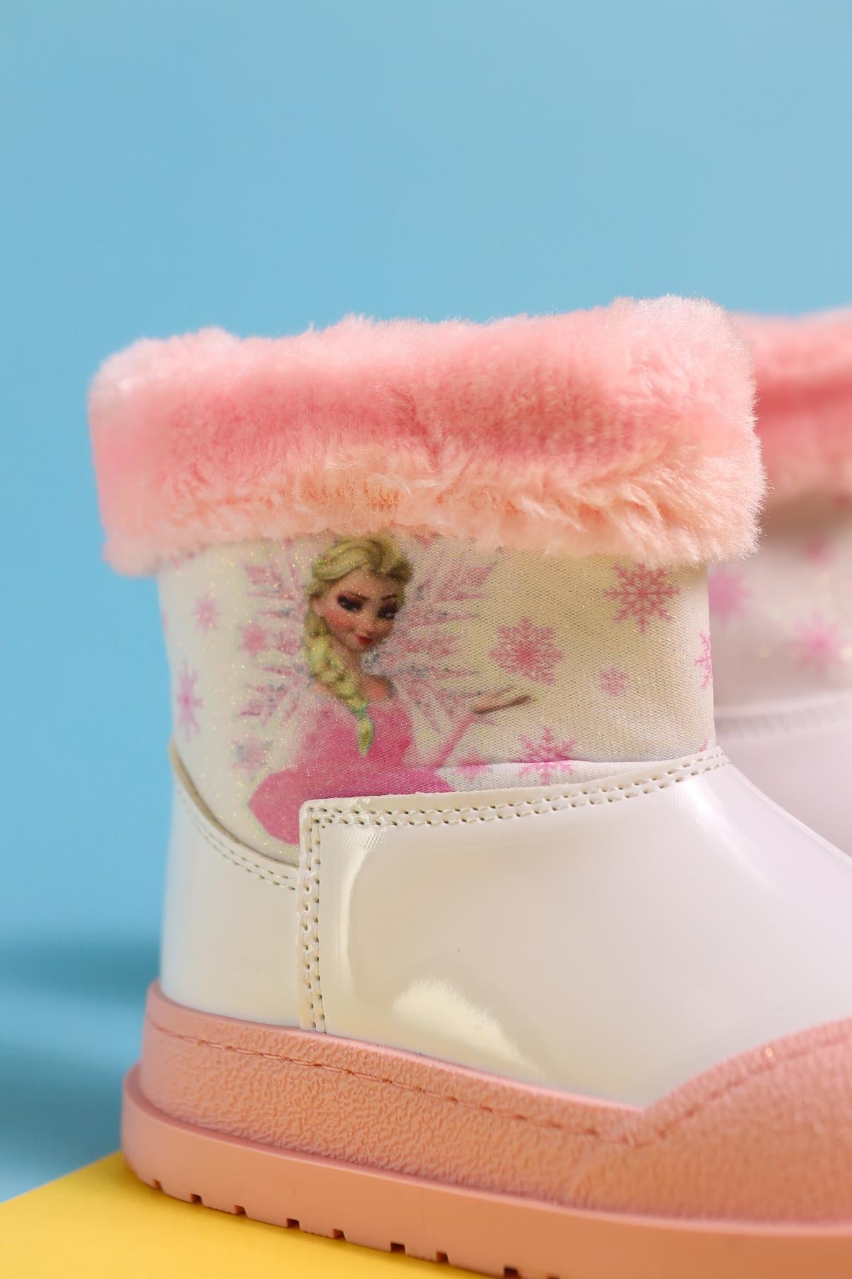 Hannah Rosa Kinderstiefel mit Cartoon-Charakter-Druck und Fellfutter