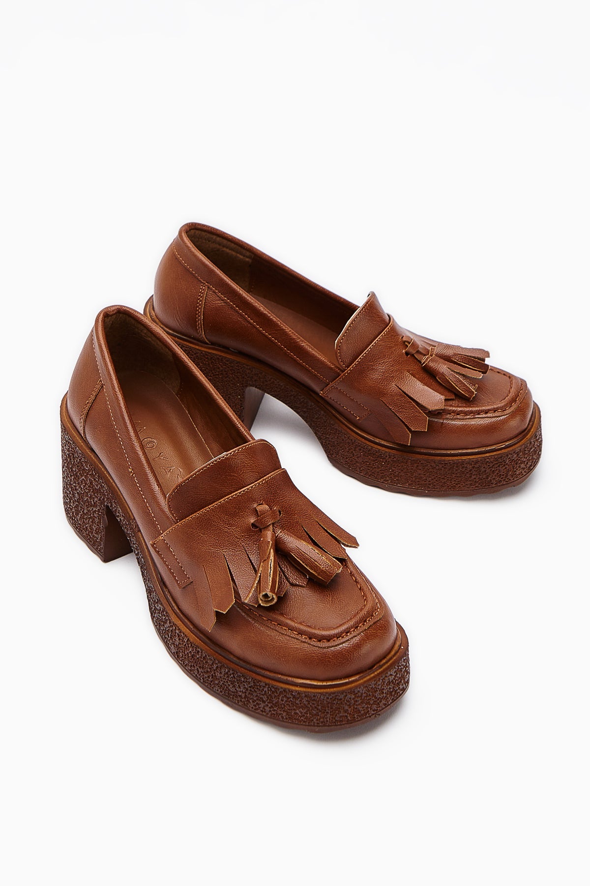 Loreen Damen Taba Quastenabsatz Loafer Bequemer Täglicher Schuh