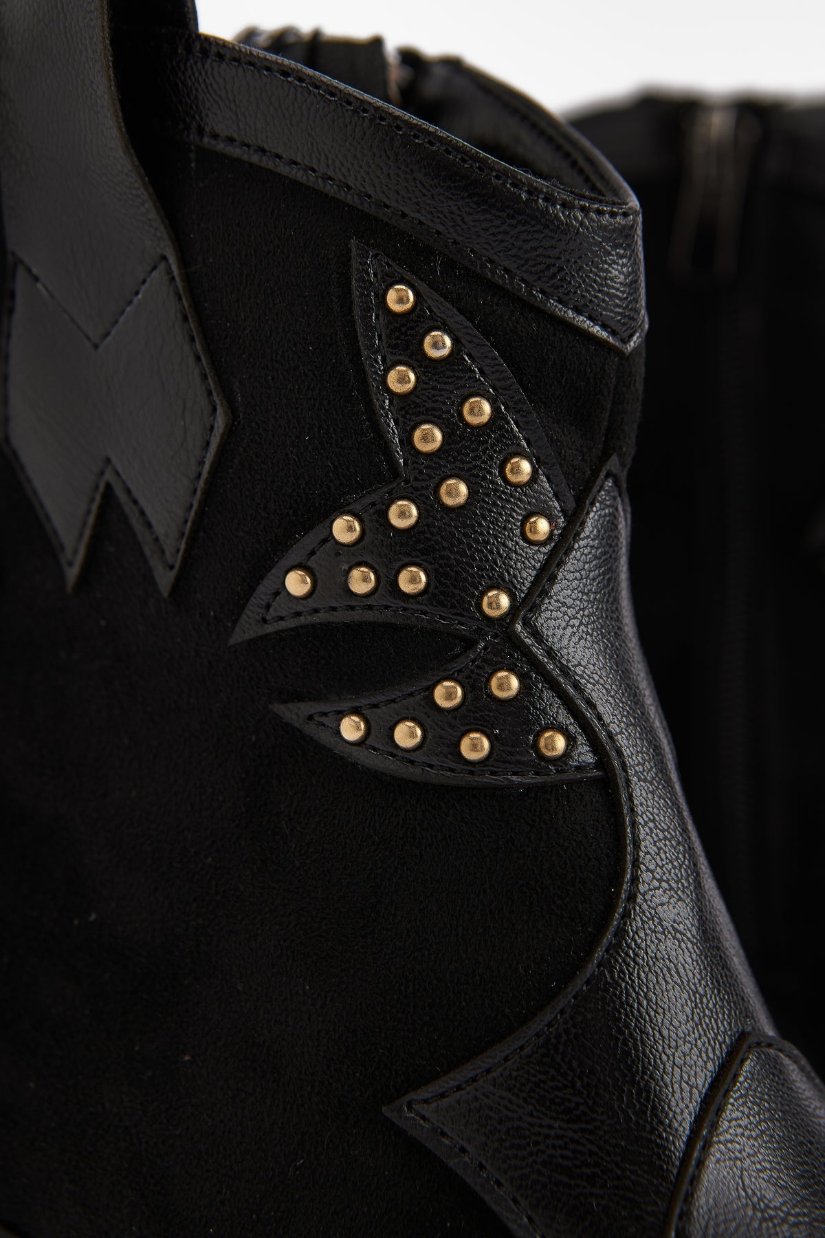 Lowis Black Buckled Women's Cowboy Western Boot