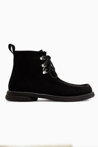 Edie Black Suede Laced Women’s Boots