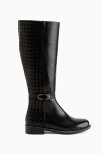 Essie Black Buckled Women’s Boots