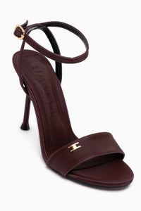 Jamila Burgunder Ankle Strap Dünne Absatz Damen Schuhe