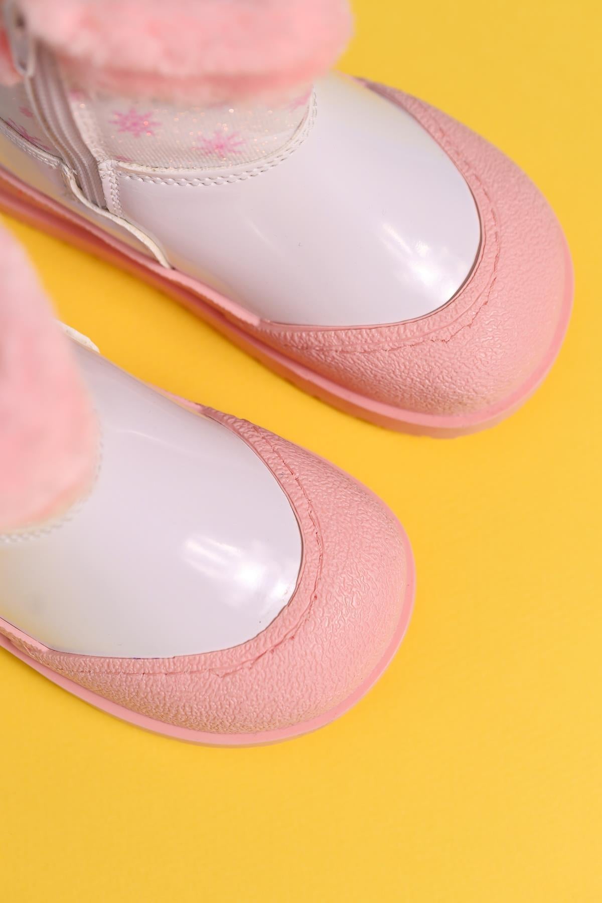 Hannah Rosa Kinderstiefel mit Cartoon-Charakter-Druck und Fellfutter