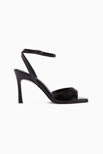 Nova Black Ankle Strap Stiletto Women's Shoes