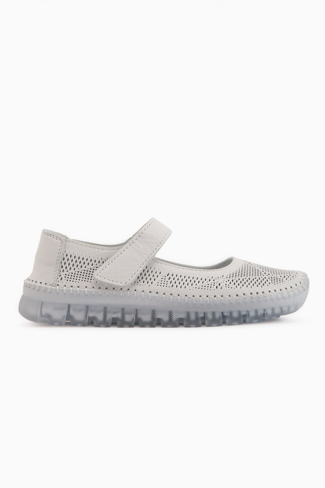 Echtes Leder Solvi Weiß Damen Freizeitschuhe