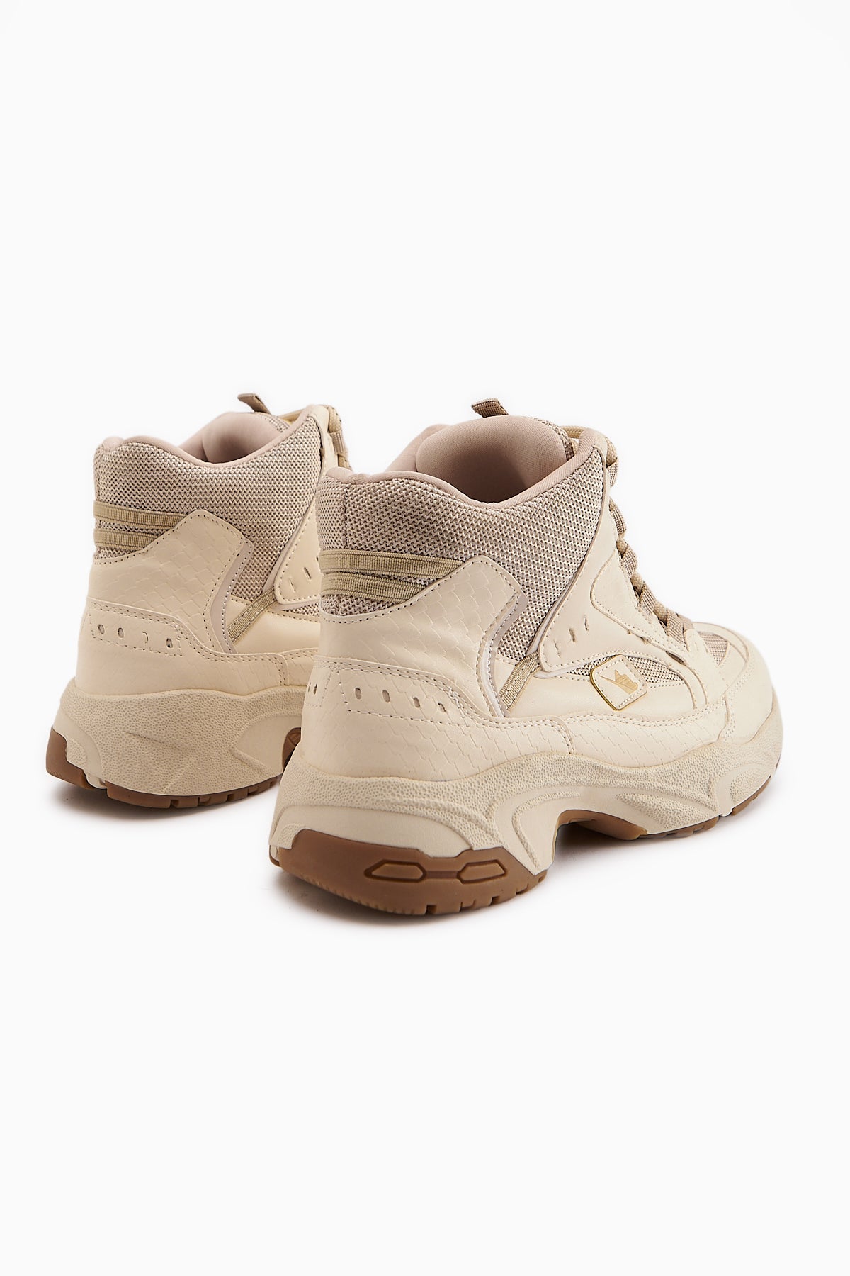 Nency Women's Beige Lace-Up Sport Boot