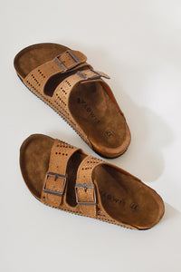 Aire Mink Double Banded Stone Detailed Slippers