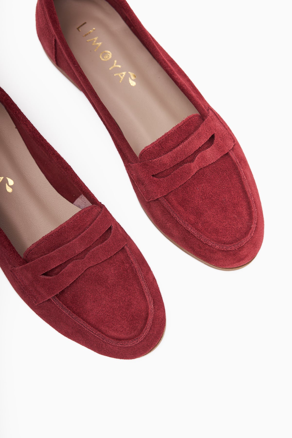 Solina Genuine Leather Burgundy Moccasin Shoes - Comfortable Daily Loafers