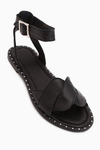 Juliette Genuine Leather Black Women’s Sandal