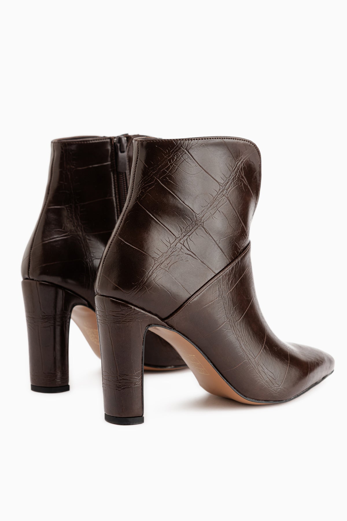 Janis Brown Crocodile Heeled Women’s Boots