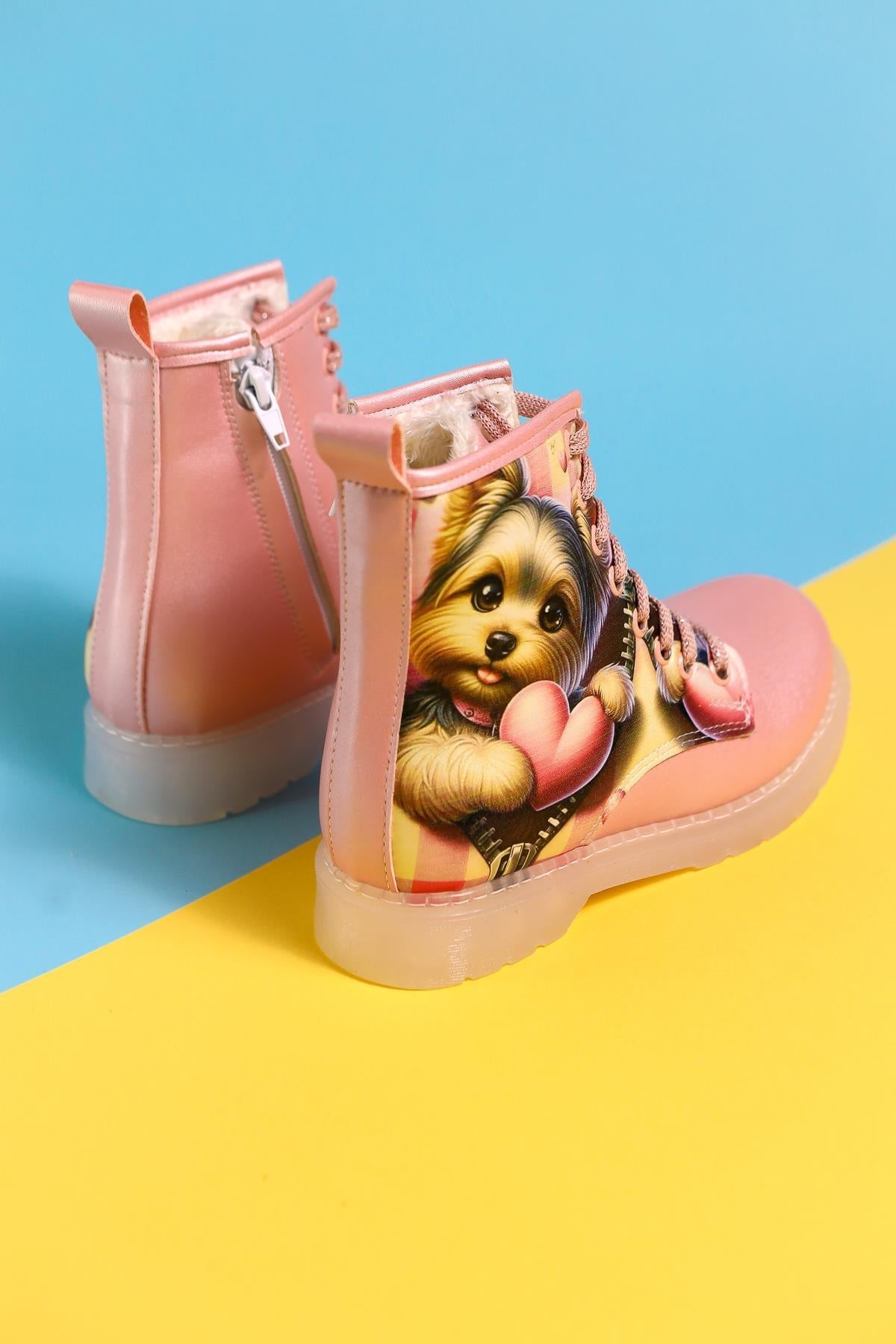 Elena Pink Cartoon Charakter Druck Schnür-Kinderstiefel