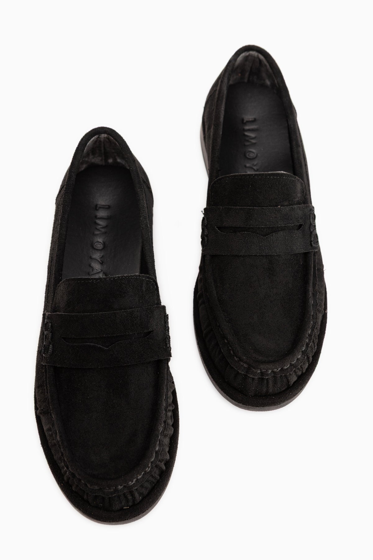 Carmel Black Suede Penny Loafer Women’s Shoes