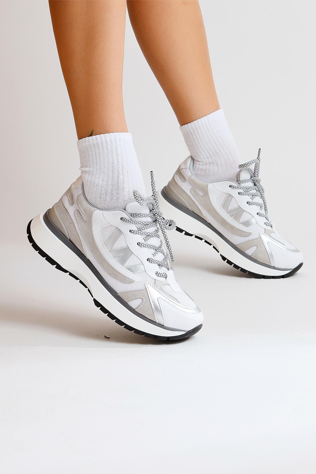 Maika Beyaz Sneakers Spor Ayakkabı