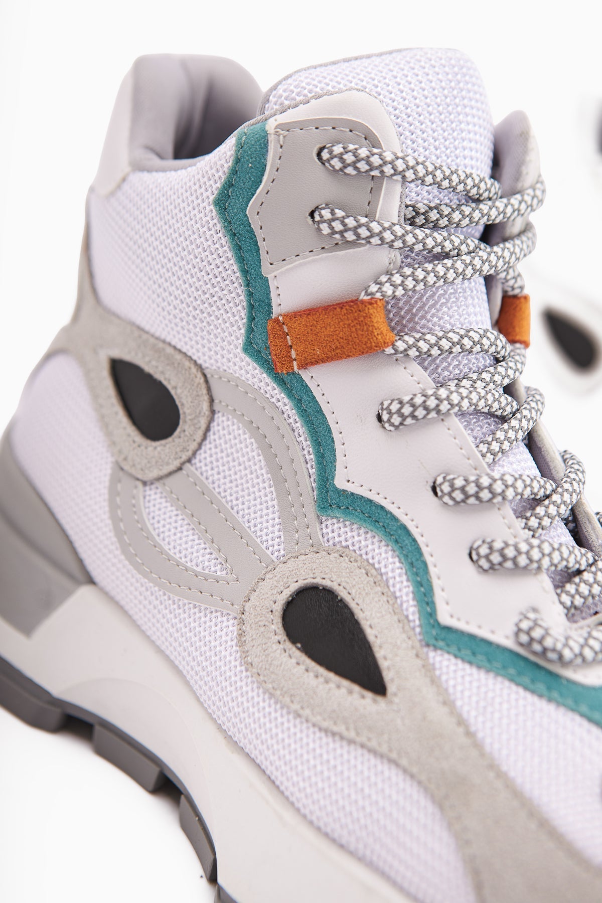 Emma White Suede Detailed Lace-up Women's Sport Boot