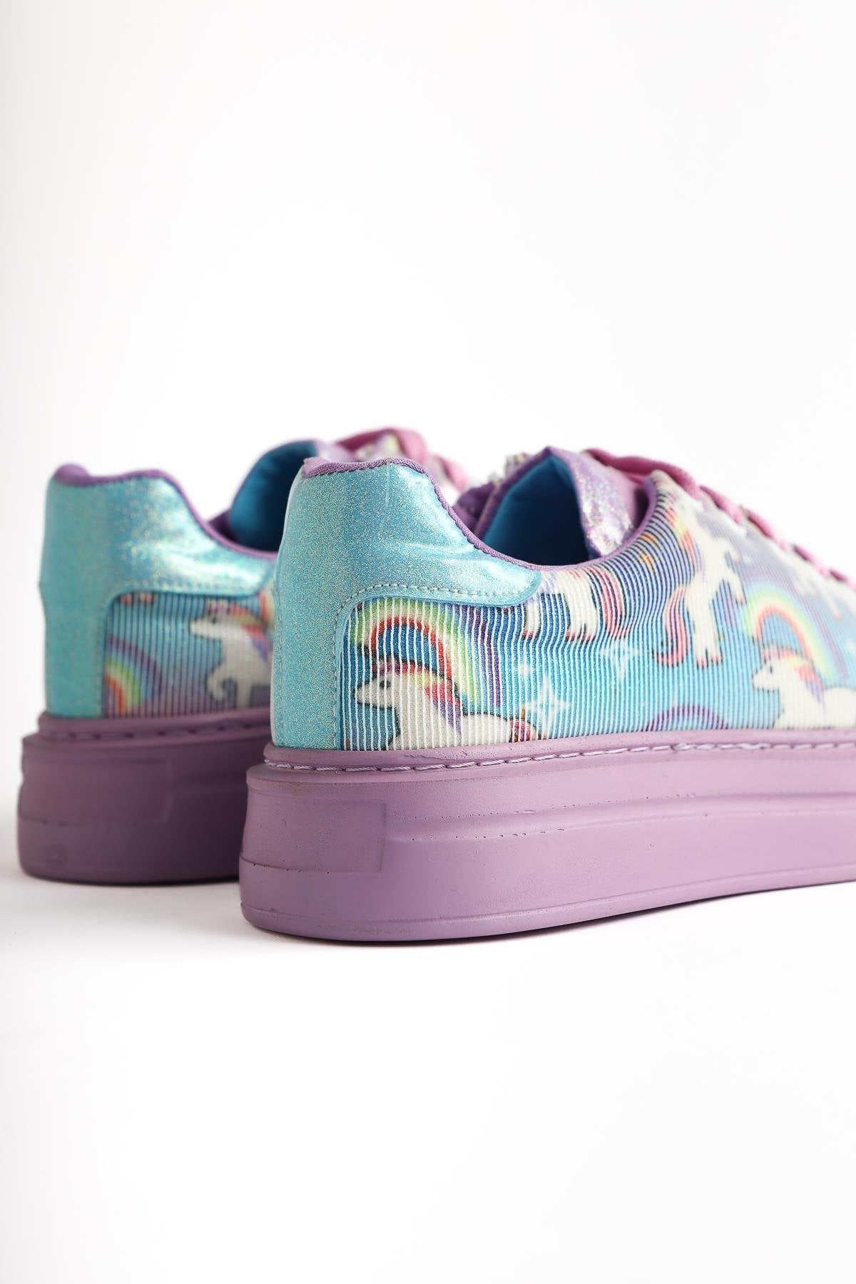 Gea Lila Einhorn Druck Kinder Sportschuhe