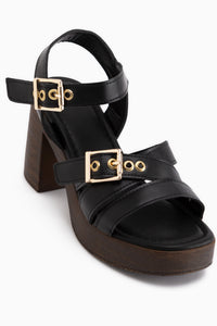 Laina Schwarze Plattform Absatzschuhe Damen