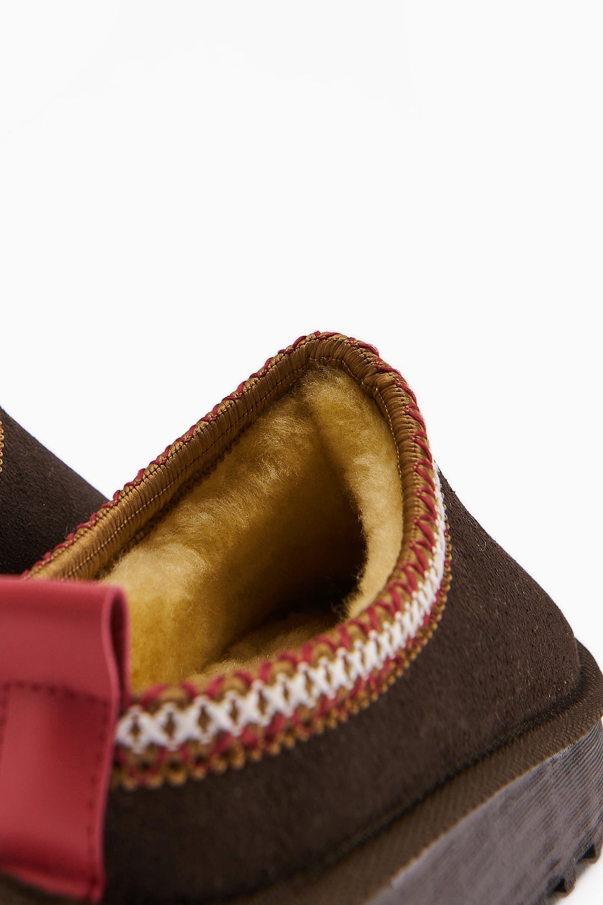 Anne-Liis Brown Suede Woven Detail Winter Slipper