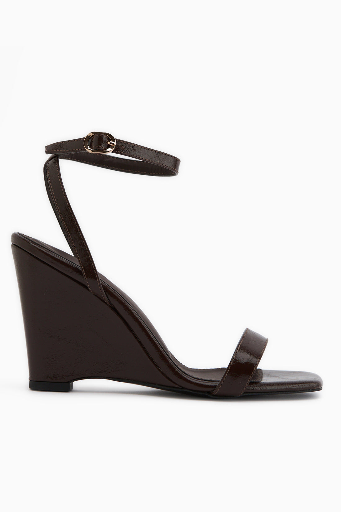 Novah Braun Knöchelriemen Damen Wedge Sandale