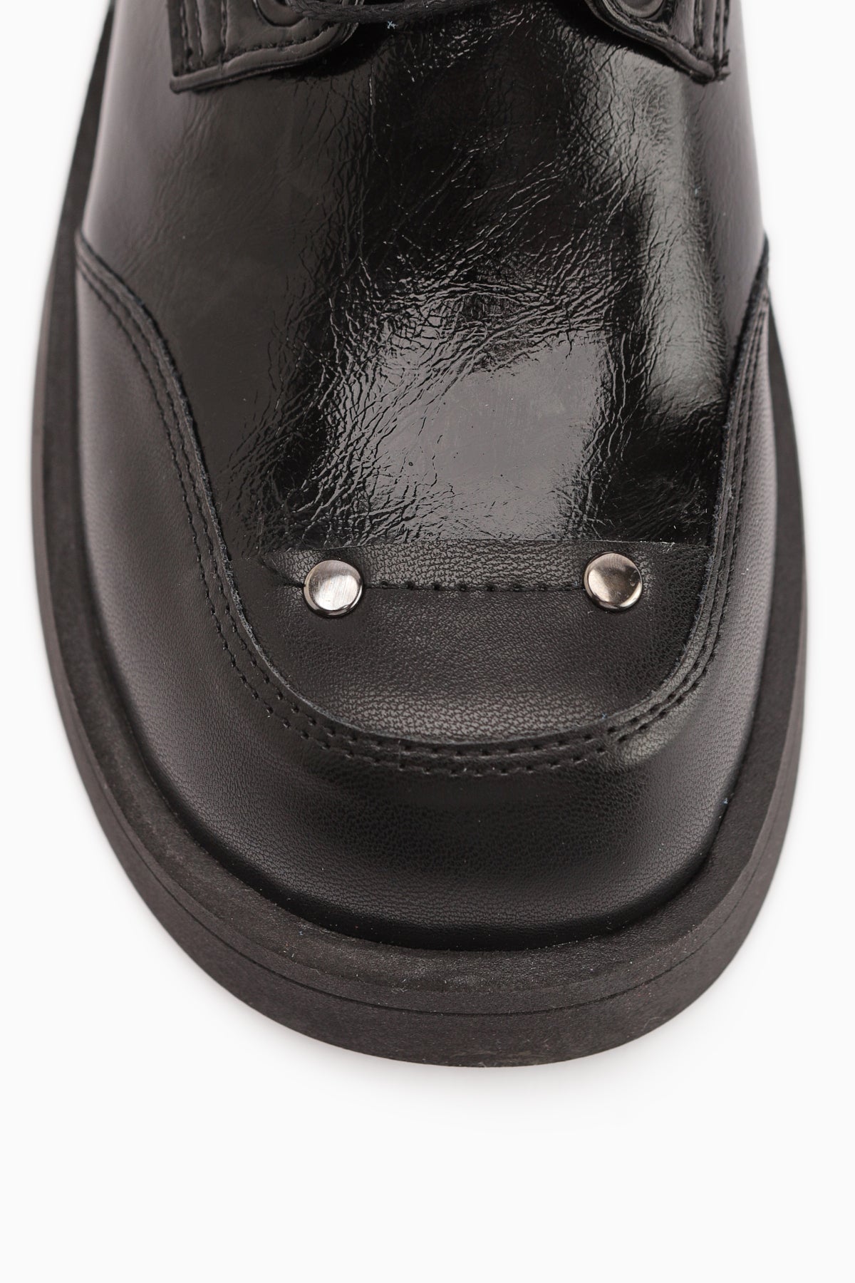 Lilas Black Lace-up Loafer Women's Shoes