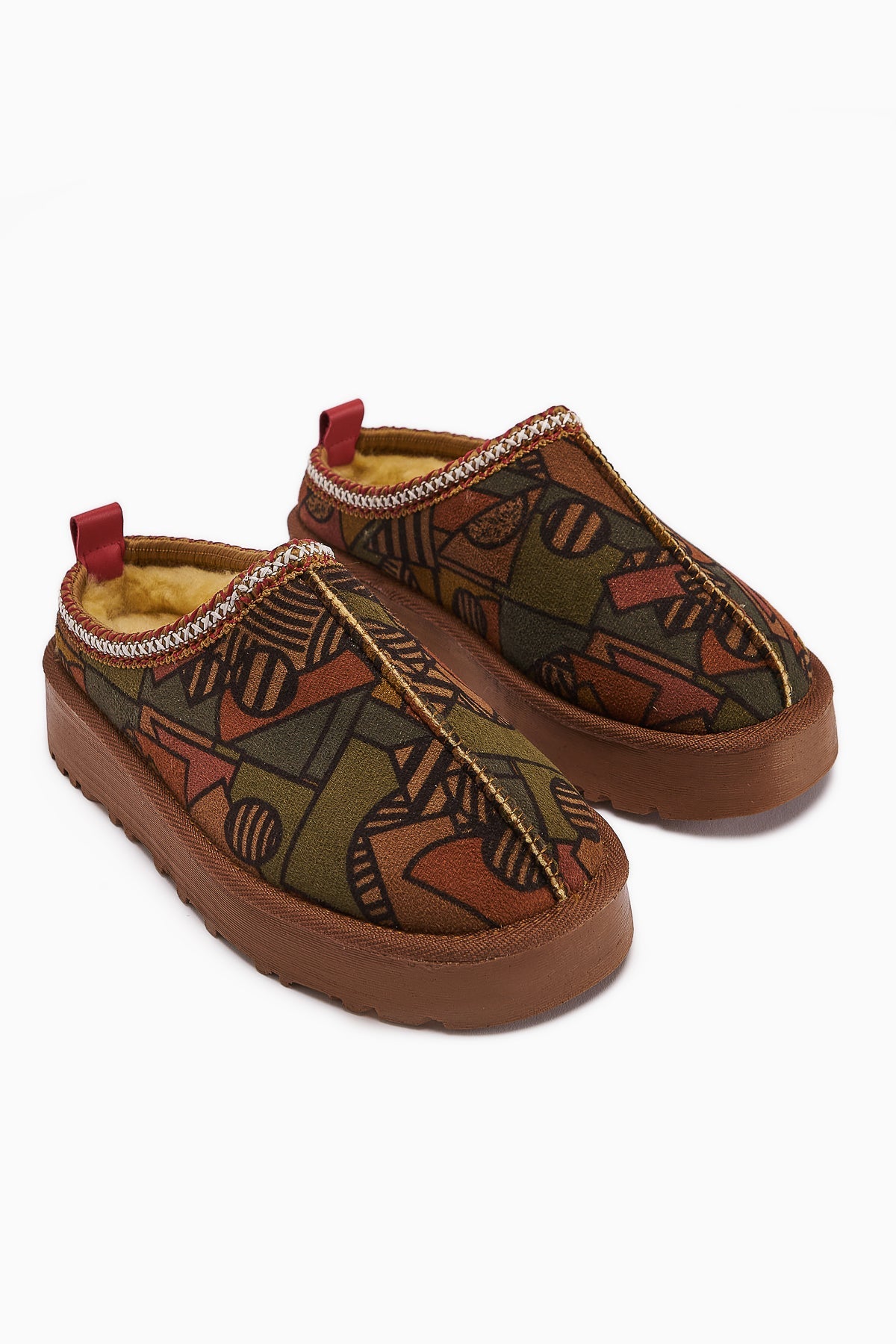 Anne-Liis Patterned Woven Detail Winter Slipper