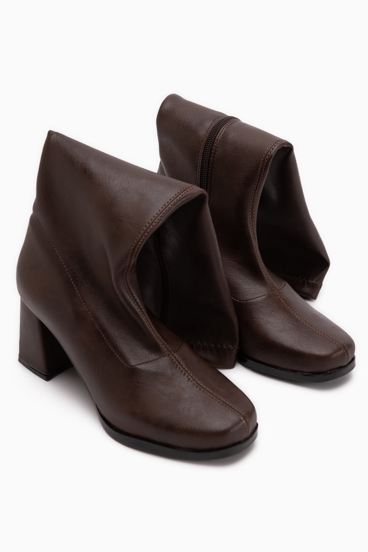 Evie Braun Kasten Zehen Damen Stretch Stiefel