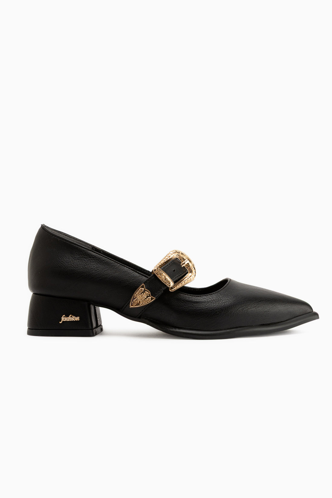 Jacklin Schwarze Riemchen Kurzabsatz Damen Schuhe