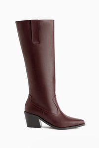 Margie Bordeaux Spitzes Zehen Absatz Damen Stiefel