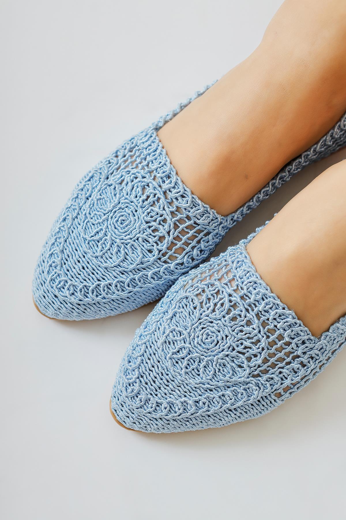 Joka Blue Knitted Ballerina