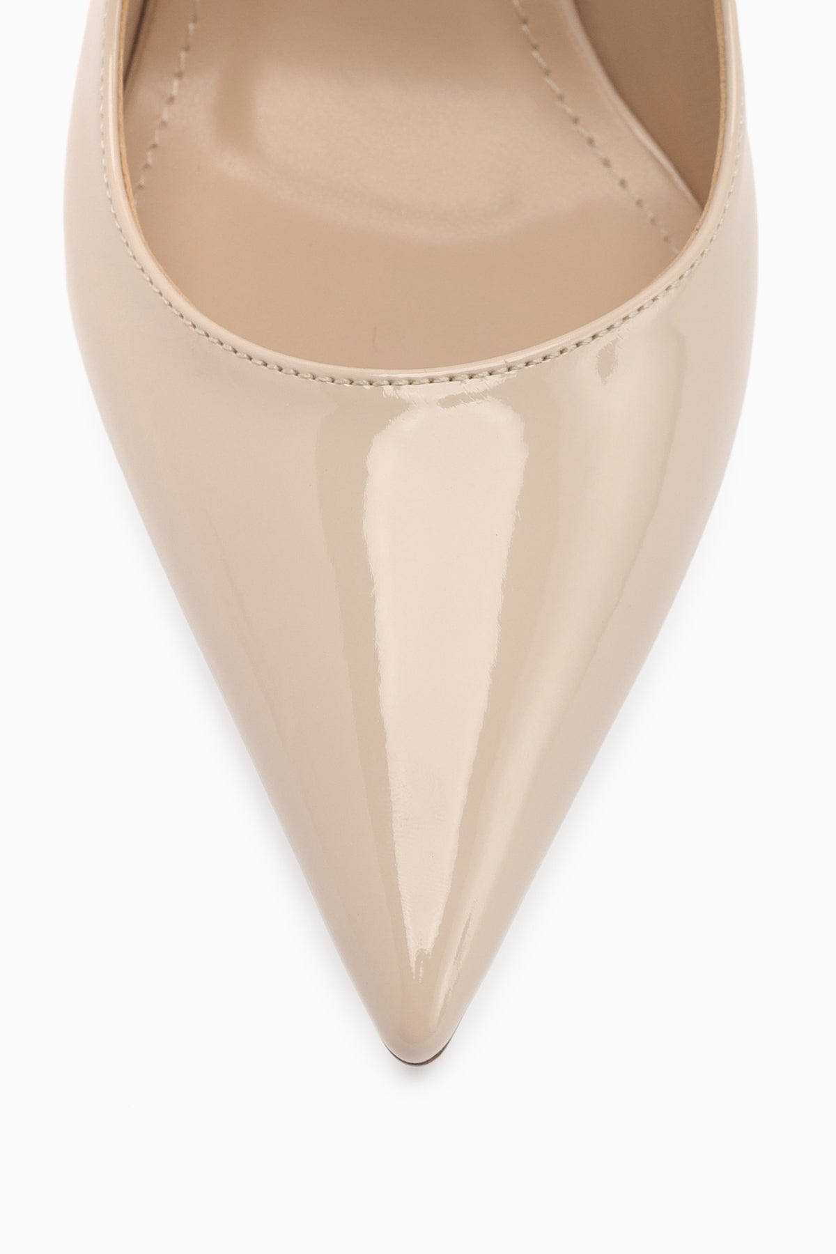 Nancy Women's Ecru Patent Leather Stiletto Heels