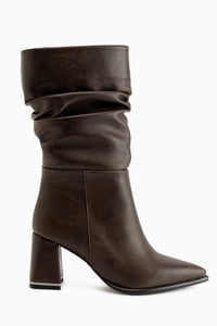 Marcie Braun Falten Damen Stiefel