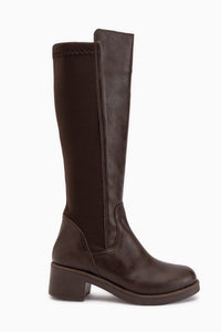 Cora Braune Absatz Damen Stiefel
