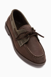 Echtes Leder Janica Braun Schnür Damen Mokassinschuhe