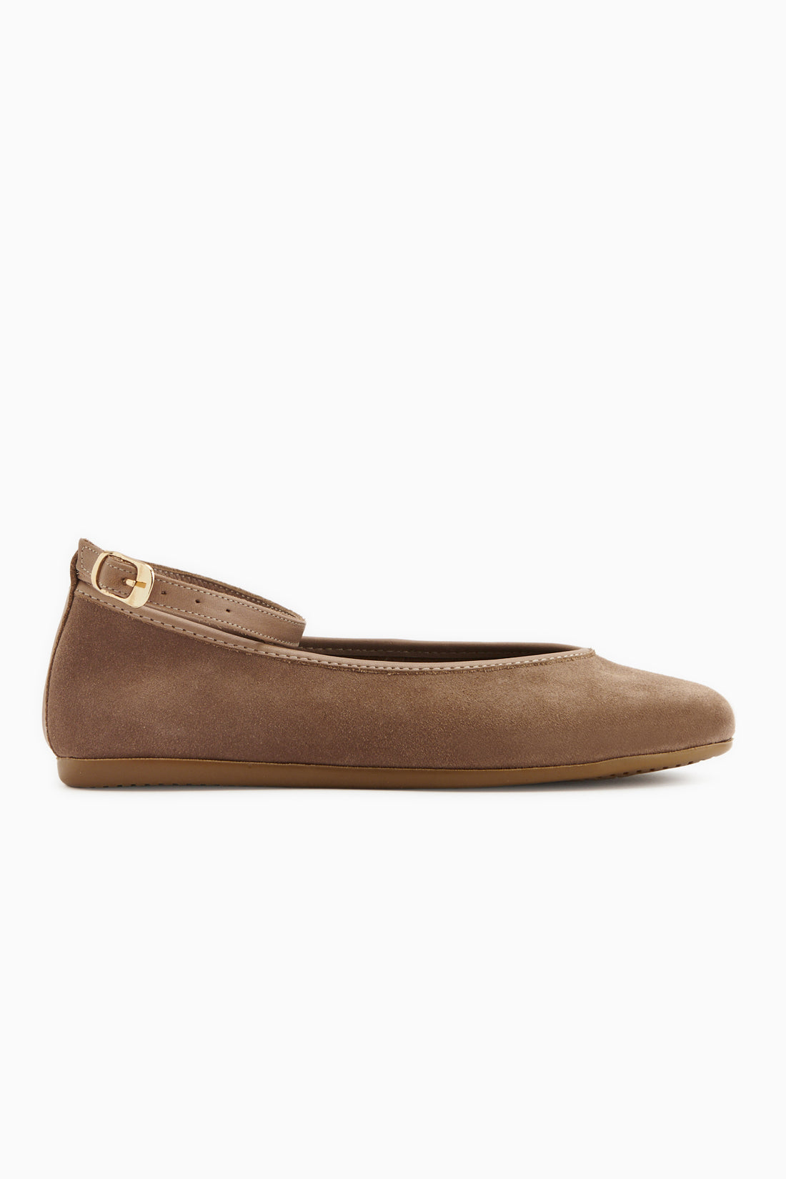 Echtes Leder Jenin Mink Wildleder Gürtelschnalle Damen Ballerinas