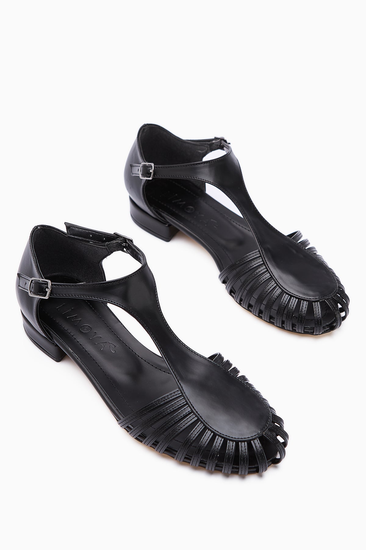 Jonna Schwarze Geschlossene Zehenriemen Damen Sandale