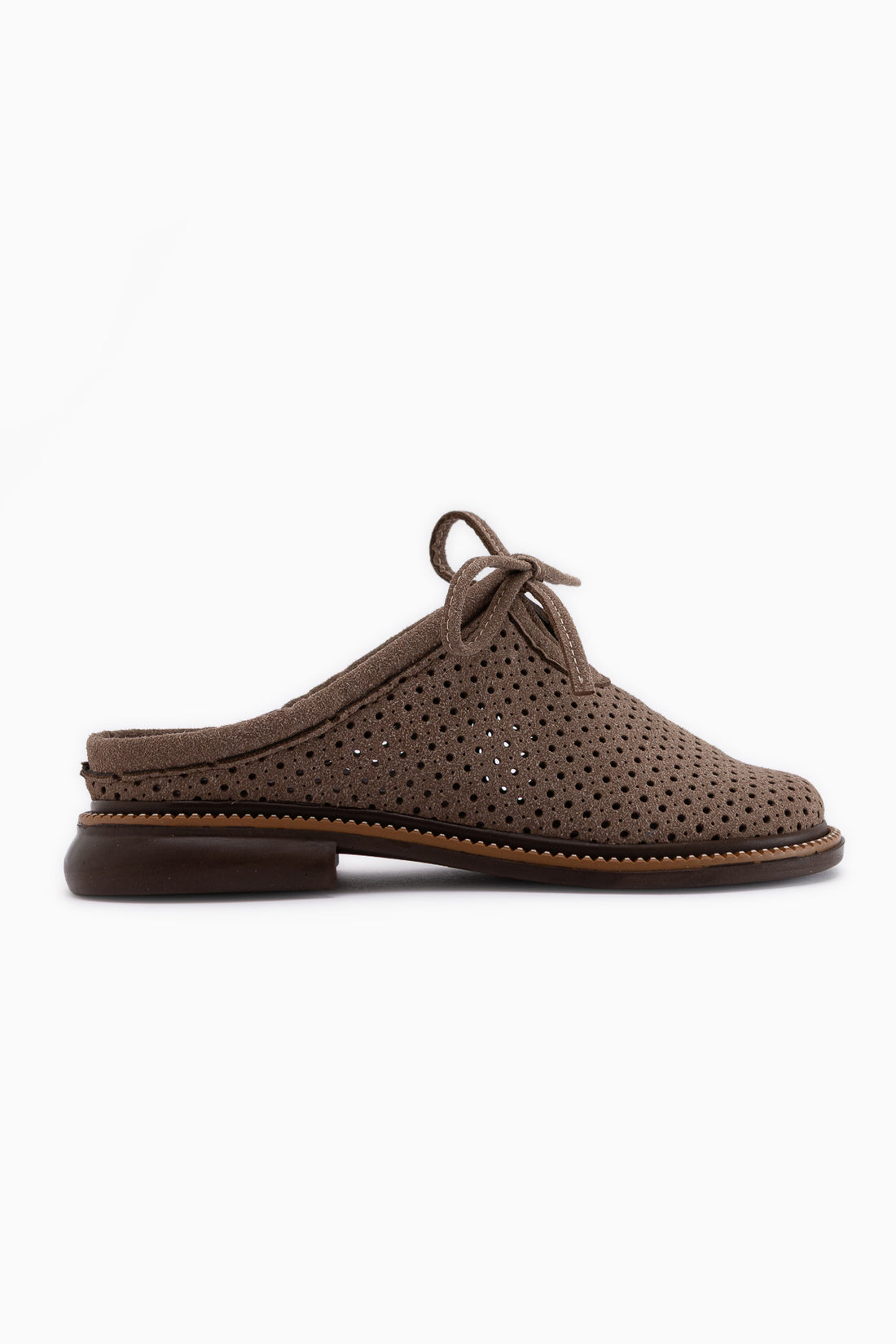 Jela Beige Wildleder Damen Pantoletten