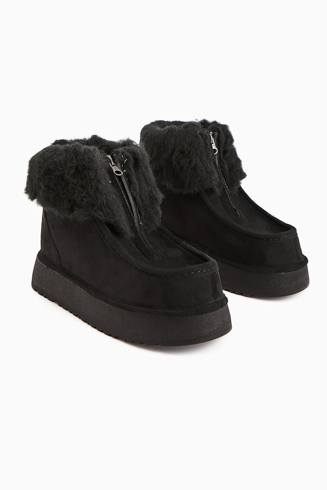 Erva Black Suede Fur Women's Boot
