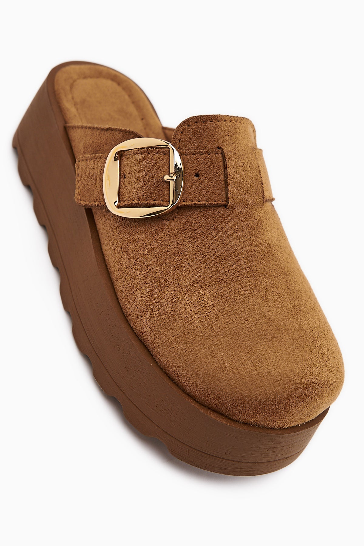 Clara Taba Suede Buckle Detailed Women's Slipper