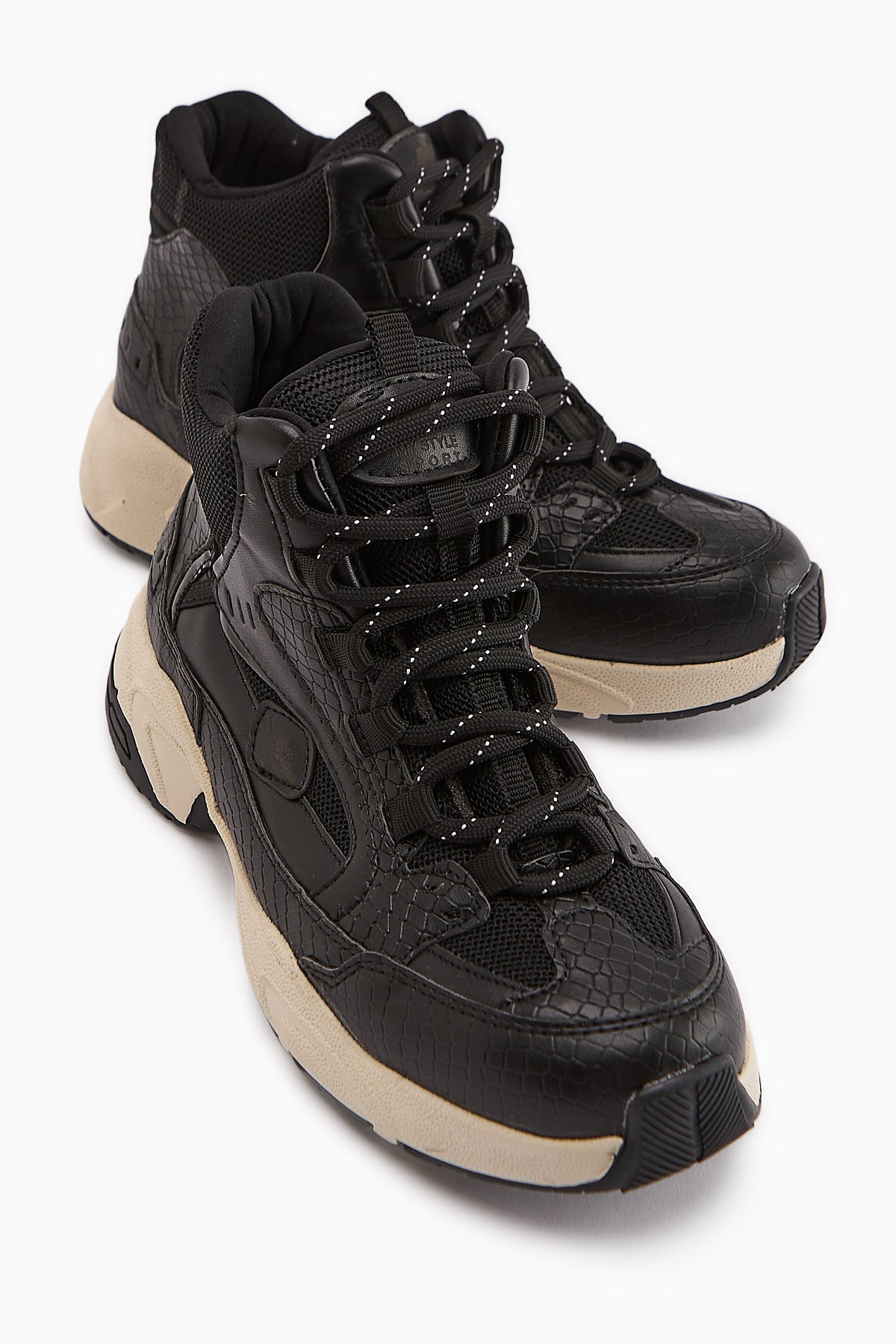 Nency Women's Black Lace-Up Sport Boot