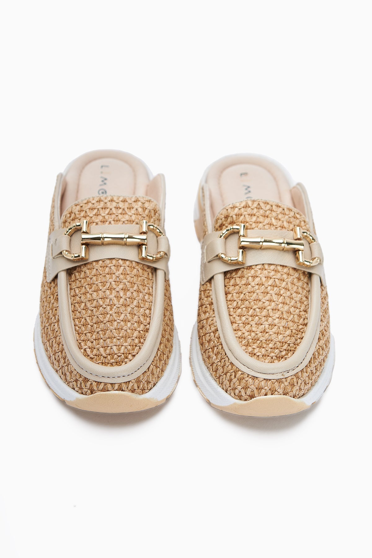 Diana Nude Schnallenschuh Chic Damen Wicker Slipper