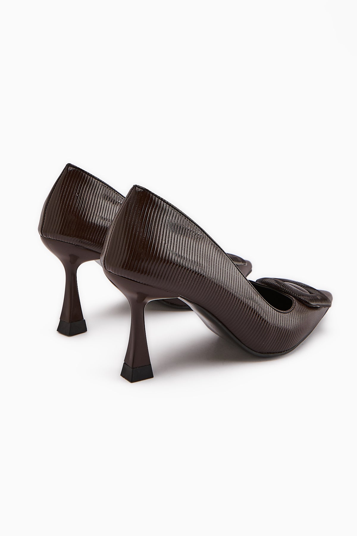 Hiam Coffee Buckled Women's High Heel Shoe