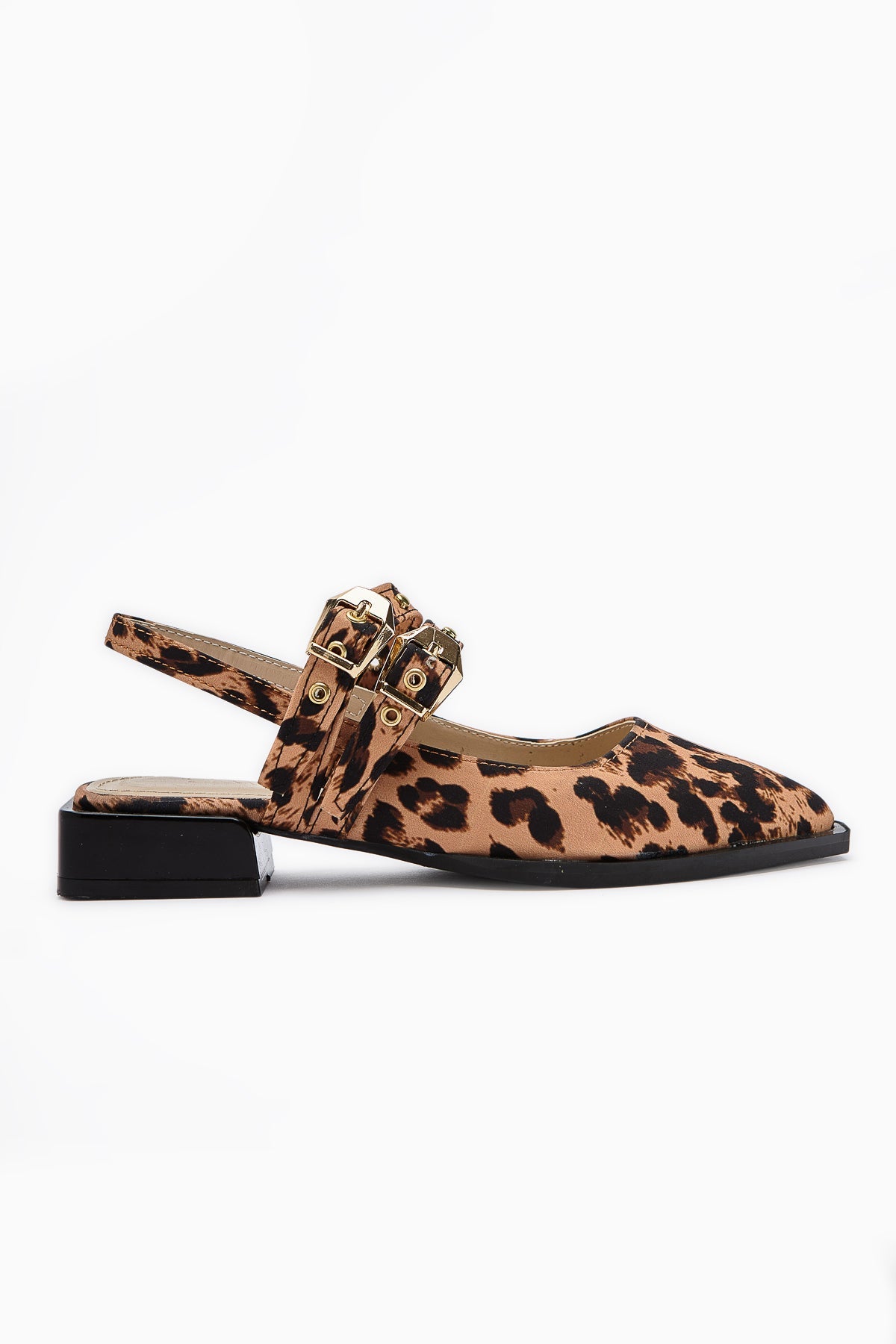 Siran Damen Leopardendruck Doppelriemen Sandale