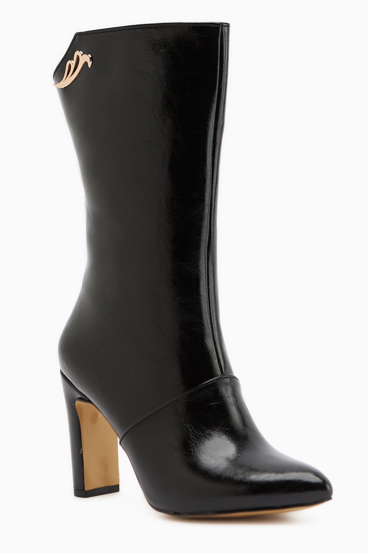 Aria – Schwarz kniehoher Stiefel mit Absatz (Damen)