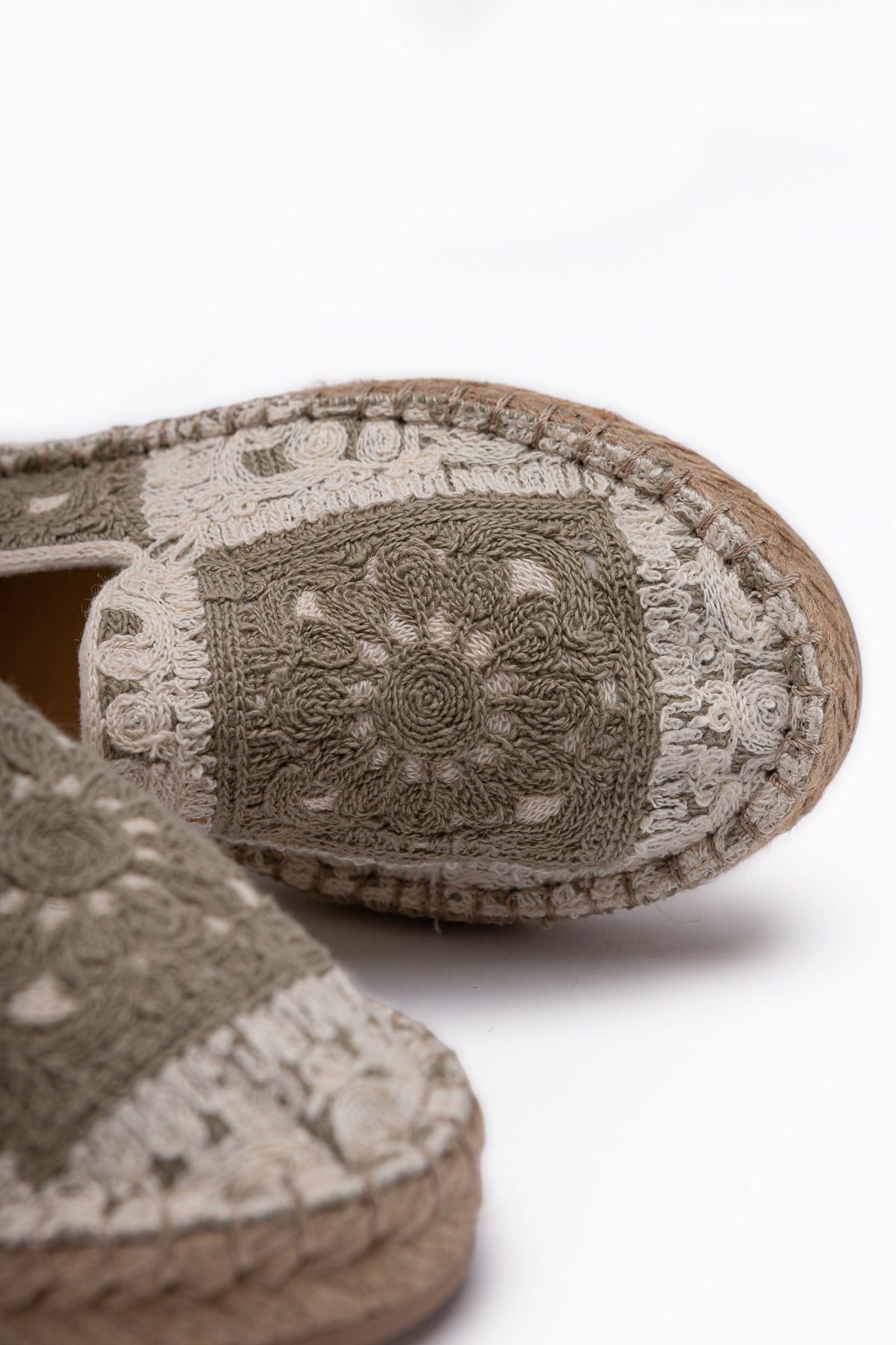 Rosie Mint Bohem Örgü Desenli Espadril Loafer Kadın Ayakkabı