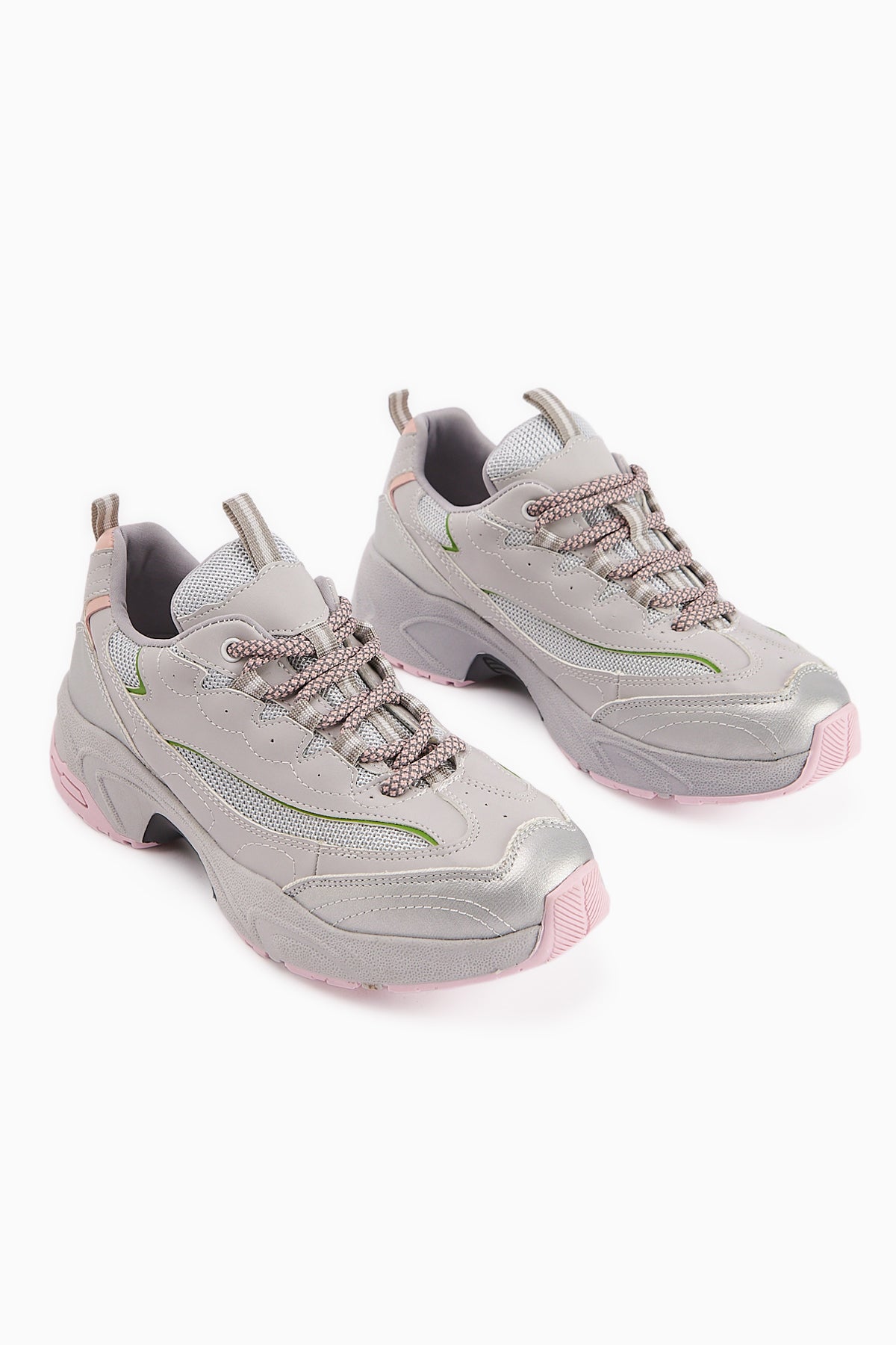 Rozhin Grey Thick Sole Women's Sport Shoe