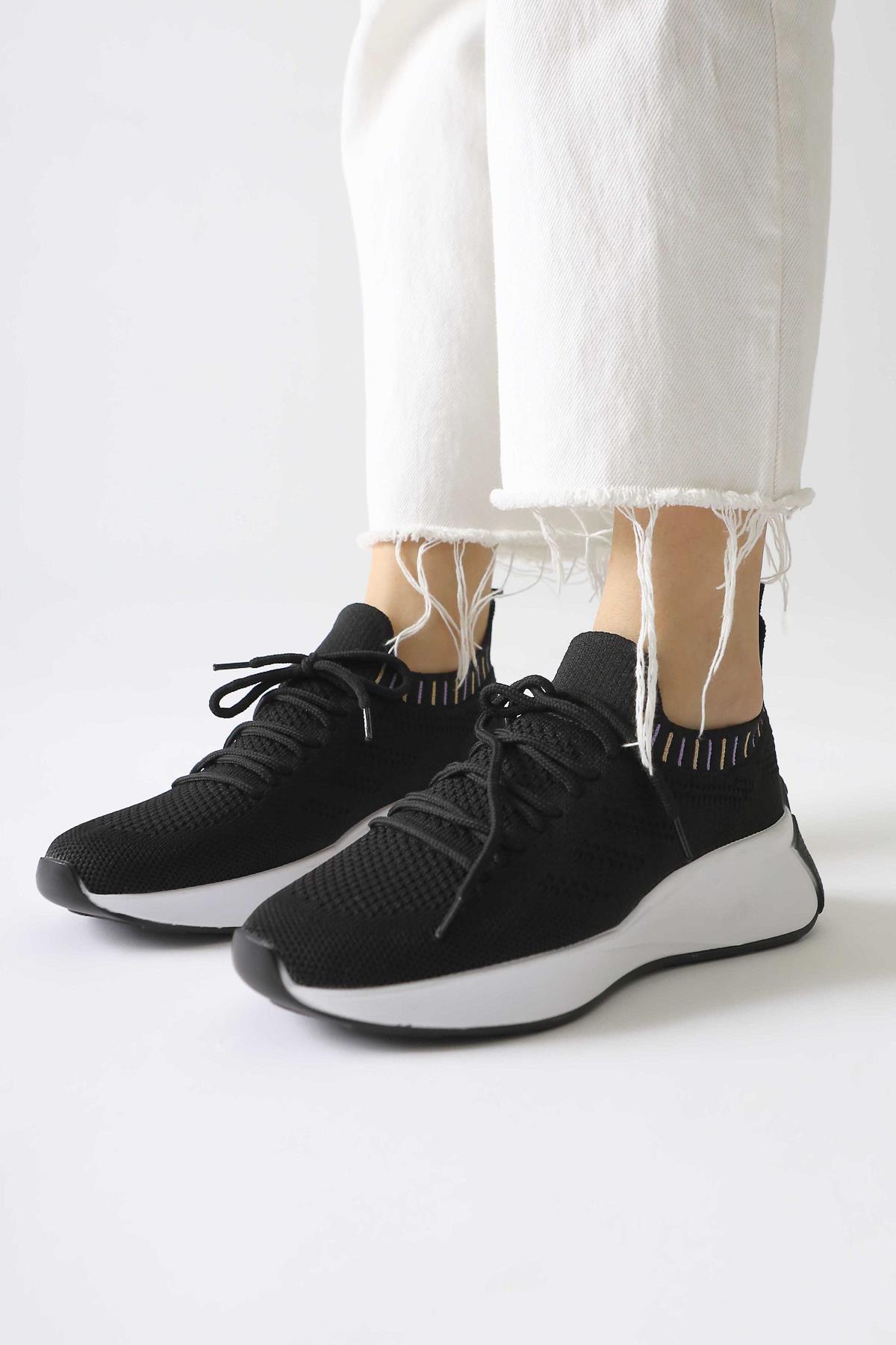 Minni Siyah Örgü Sneakers