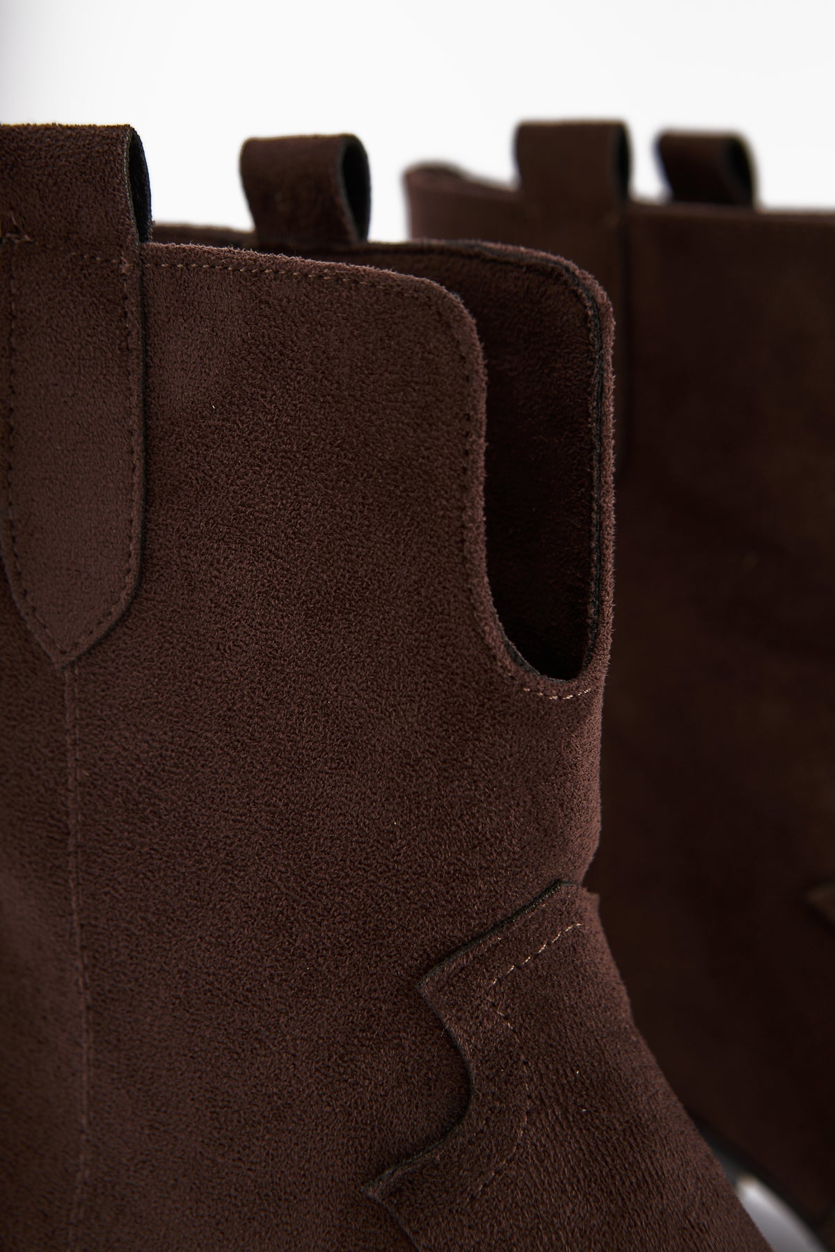 Erica Coffee Suede High Heel Western Women's Boot