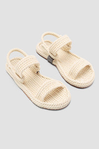 Jeannie Ecru Basic Rope Sandals