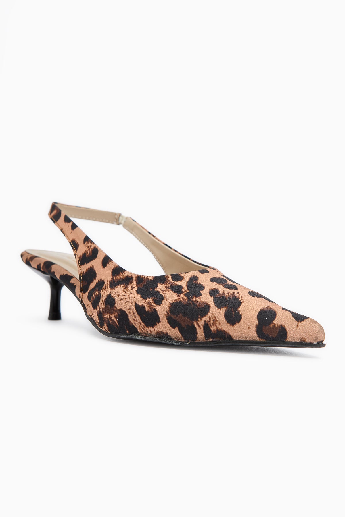 Sanni Leoparddruck Spitz Zehen Damen Absatz Sandale