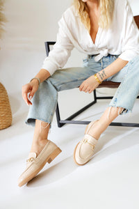 Lise Lott Ten Patent Leather Buckle Detailed Casual Shoes